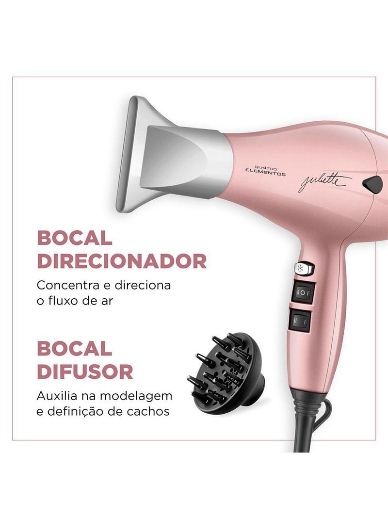 Secador De Cabelo By Juliette Mondial Golden Rose 127V