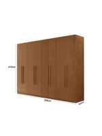 Guarda Roupa Casal Heros Com 8 Portas E 4 Gavetas Moderna Naturalle