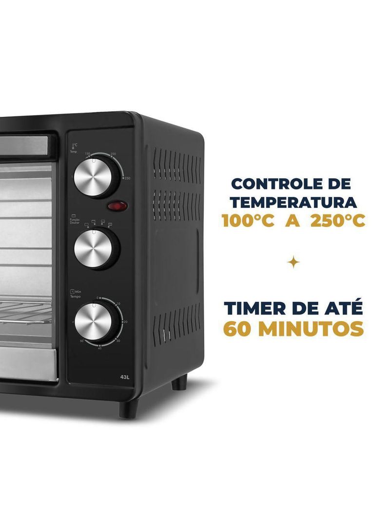 Forno Elétrico 43L Britânia BFE43 Dupla Resistência 110V