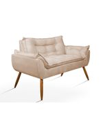 Kit Namoradeira + 2 Poltronas Luxo Bege