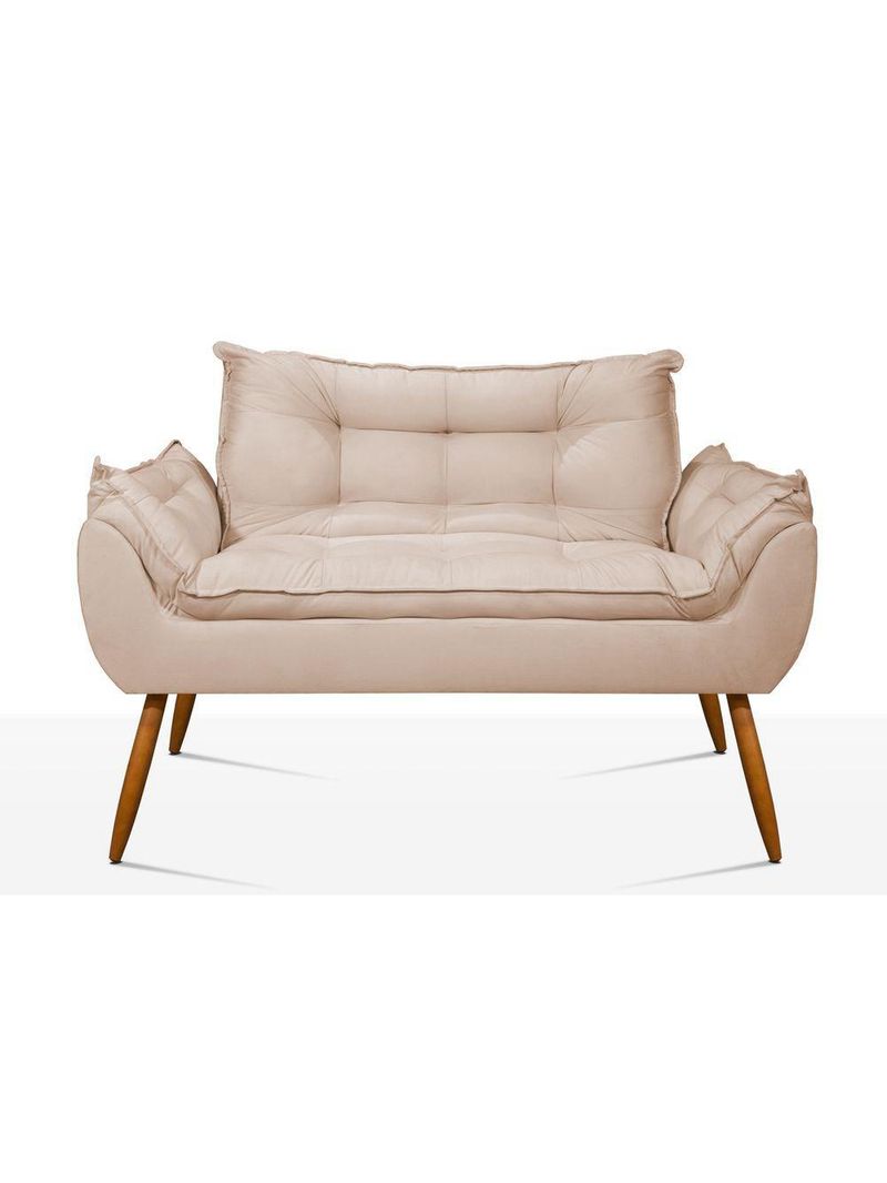 Kit Namoradeira + 2 Poltronas Luxo Bege