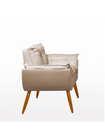 Kit Namoradeira + 2 Poltronas Luxo Bege