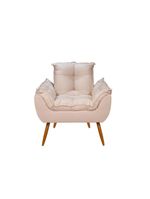 Kit Namoradeira + 2 Poltronas Luxo Bege