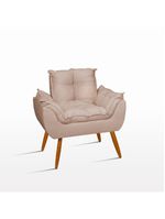 Kit Namoradeira + 2 Poltronas Luxo Bege