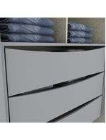 Guarda Roupa Casal 6 Portas 6 Gavetas Andréas Henn Cinza com Nature