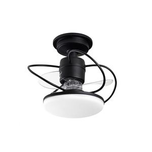 Ventilador De Teto Treviso Preto Fosco Elegance Led Ctrl Rem
