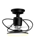 Ventilador De Teto Treviso Preto Fosco Elegance Led Ctrl Rem