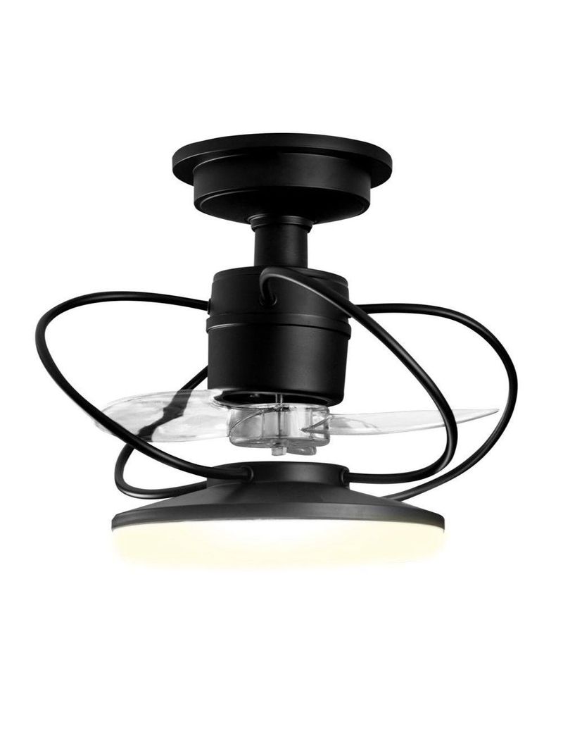 Ventilador De Teto Treviso Preto Fosco Elegance Led Ctrl Rem