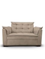 Sofá 2 Lugares Para Sala Moderno Confortável Aurora Suede Bege