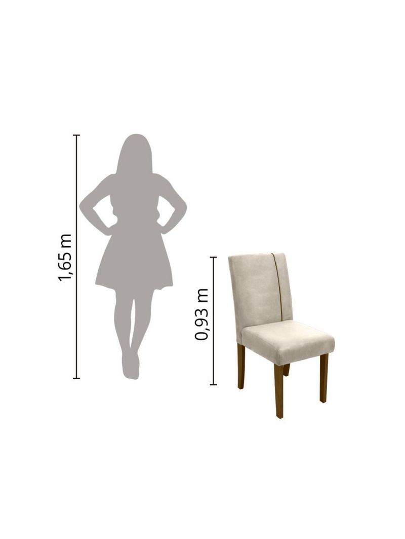 Mesa Sala De Jantar 4 Cadeiras Carvalho/off White