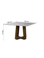 Mesa Sala De Jantar 4 Cadeiras Carvalho/off White