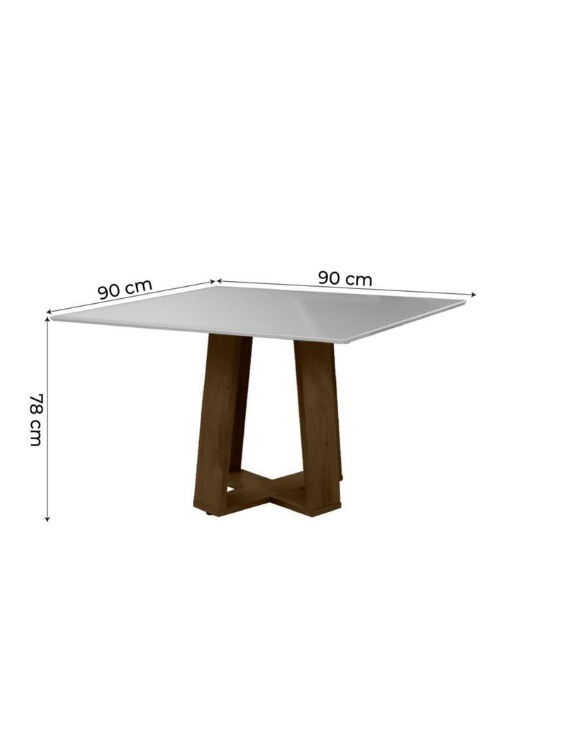 Mesa Sala De Jantar 4 Cadeiras Carvalho/off White