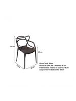 Kit C/ 2 Cadeira Allegra Masters Polipropileno Preta