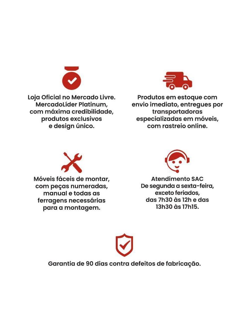 Penteadeira Ditália 7 Gavetas Pe-100 Branco