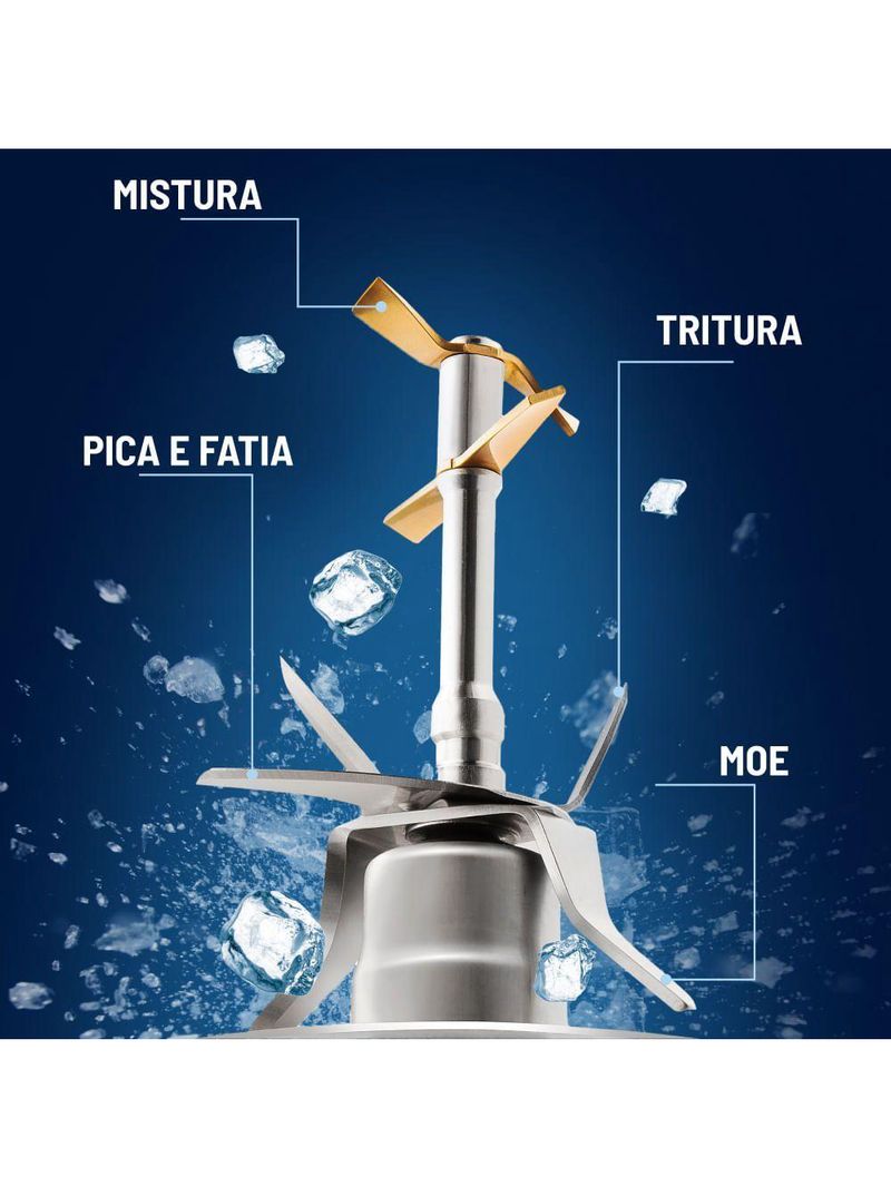 Kit Liquidificador Xtreme Mix E Forno Fryer Compact Oster 110V