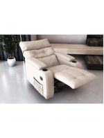 Poltrona Giratório Papai Reclinavel Mx66 Commander Sintetico Bege Matrix