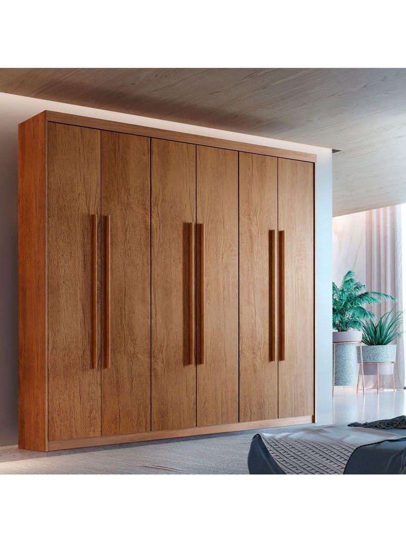 Guarda Roupa Casal Heros 6 Portas E 2 Gavetas Moderna Imbuia