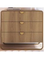 Cômoda 3 Gavetas Orgânica 90 cm 28068 Artesano Hanover Dourado