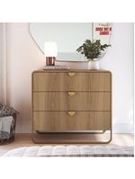 Cômoda 3 Gavetas Orgânica 90 cm 28068 Artesano Hanover Dourado