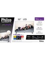 TV 32 Philco Smart Led Roku Dolby Audio PTV32K34RKGB Cinza Bivolt