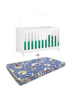 Berço com Colchão Ditália Multifuncional 3x1 BBI-51 Branco