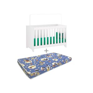 Berço com Colchão Ditália Multifuncional 3x1 BBI-51 Branco