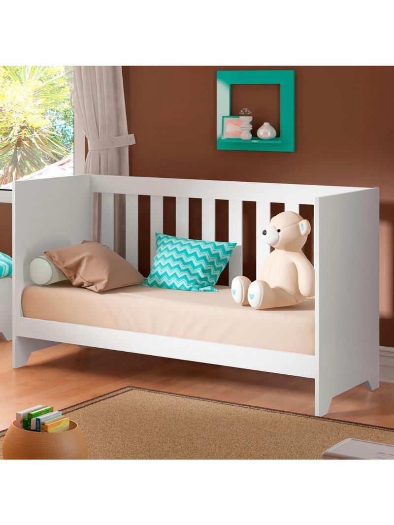 Berço com Colchão Ditália Multifuncional 3x1 BBI-51 Branco