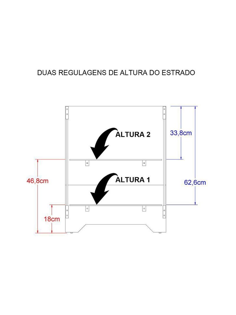 Berço com Colchão Ditália Multifuncional 3x1 BBI-51 Branco