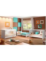 Berço com Colchão Ditália Multifuncional 3x1 BBI-51 Branco