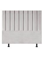 Cabeceira Estofada Cama Box King 195 Cm Taís Linho cinza Claro