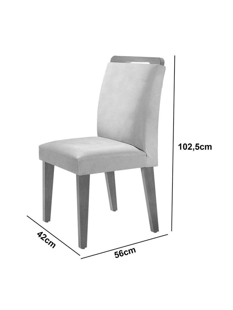 Sala De Jantar Mesa Olimpia 120cm Mdf 4 Cadeiras