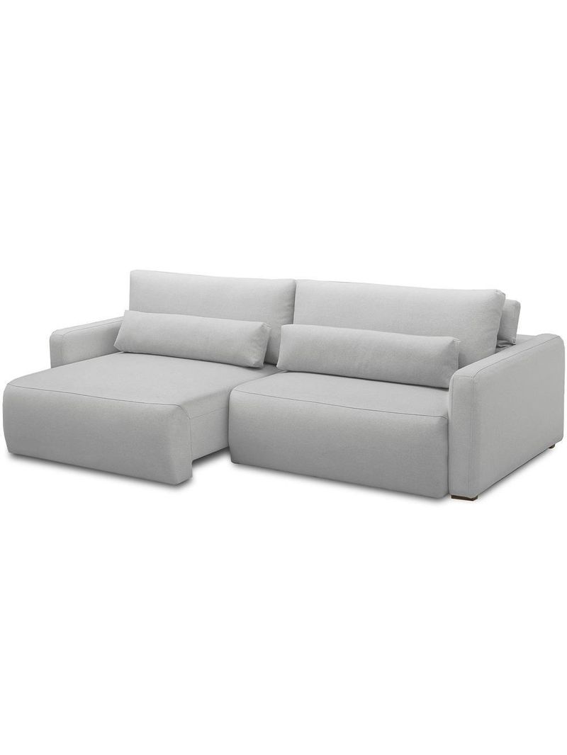 Sofá Retrátil Reclinável Para Sala De Estar Living 240cm Sevilha F04 Bouclê Cinza - Lyam Decor