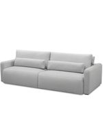 Sofá Retrátil Reclinável Para Sala De Estar Living 240cm Sevilha F04 Bouclê Cinza - Lyam Decor