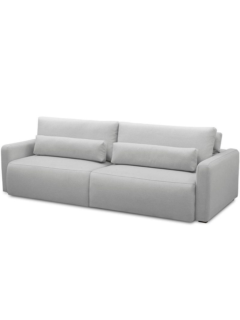 Sofá Retrátil Reclinável Para Sala De Estar Living 240cm Sevilha F04 Bouclê Cinza - Lyam Decor