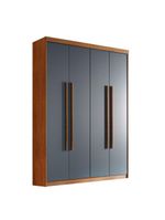 Guarda Roupa Solteiro Heros 4 Portas E 2 Gavetas Moderna Imbuia Com Grafite