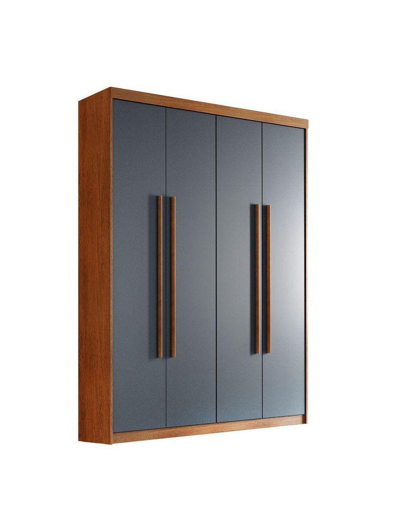Guarda Roupa Solteiro Heros 4 Portas E 2 Gavetas Moderna Imbuia Com Grafite