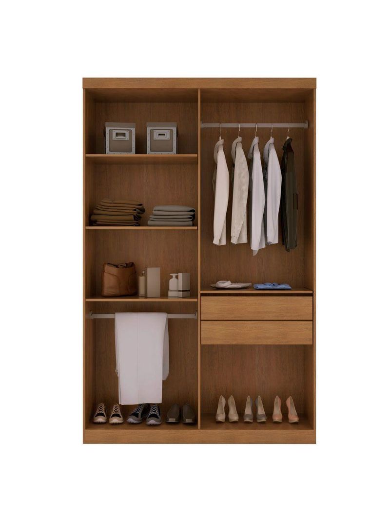 Guarda Roupa Solteiro Heros 4 Portas E 2 Gavetas Moderna Imbuia Com Grafite