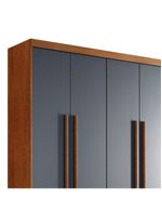 Guarda Roupa Solteiro Heros 4 Portas E 2 Gavetas Moderna Imbuia Com Grafite