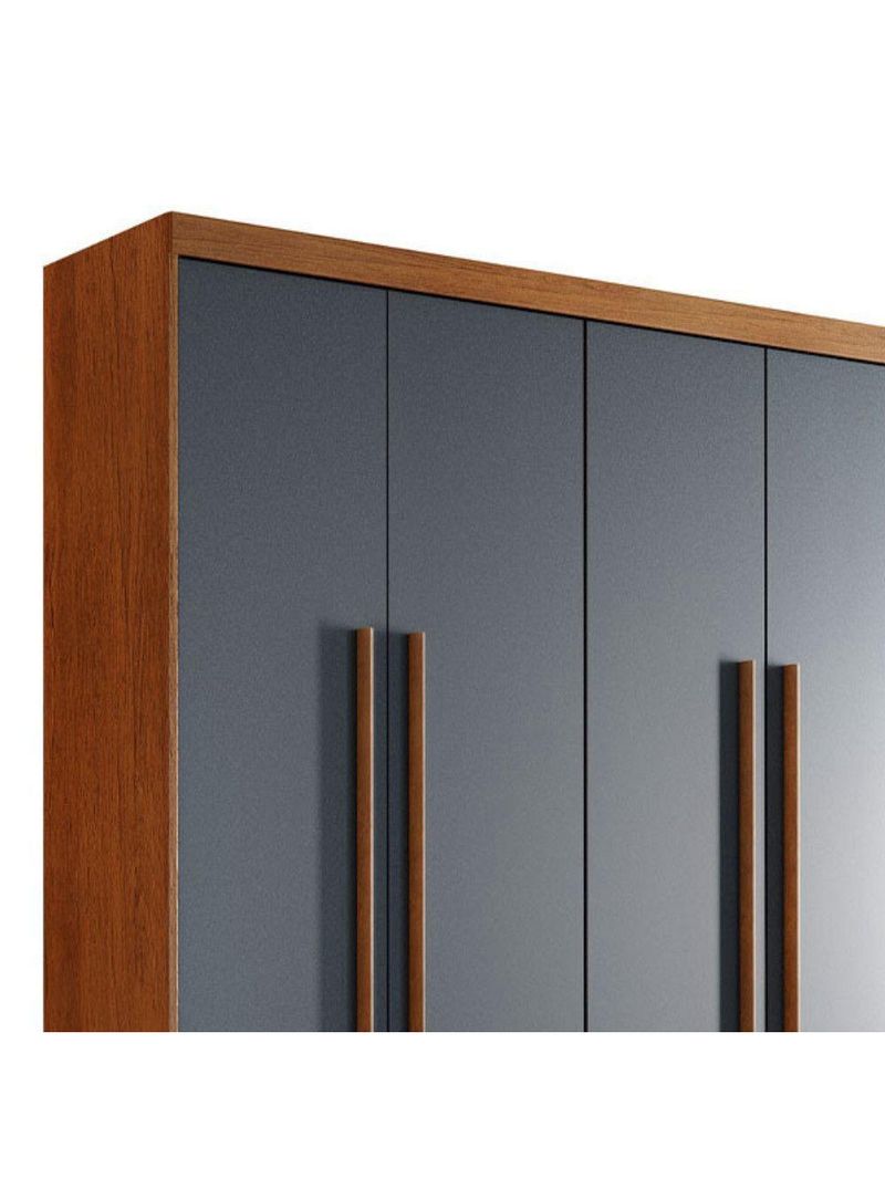 Guarda Roupa Solteiro Heros 4 Portas E 2 Gavetas Moderna Imbuia Com Grafite