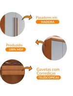 Guarda Roupa Solteiro Heros 4 Portas E 2 Gavetas Moderna Imbuia Com Grafite