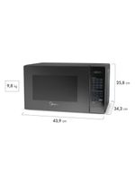 Forno Micro-ondas Midea 20 Litros 700W Prata Com Porta Espelhada MRAE22 220V