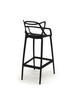 Banqueta Alta Allegra Design Cozinha Bancada Preto