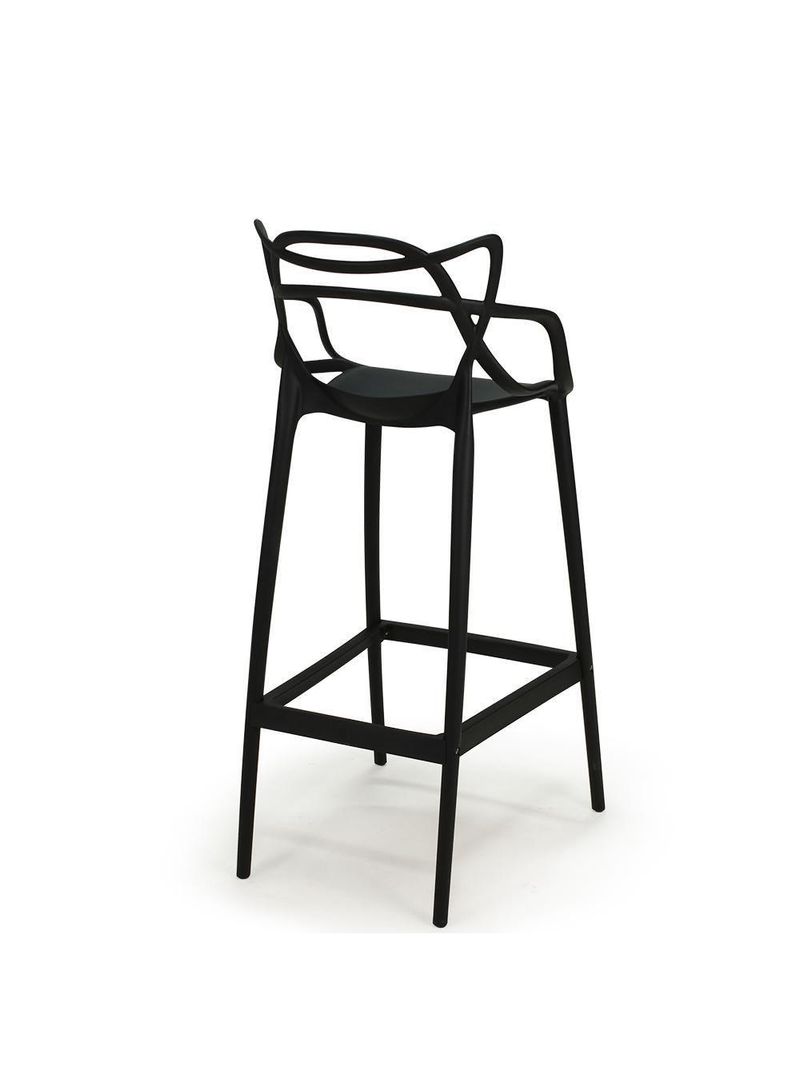 Banqueta Alta Allegra Design Cozinha Bancada Preto