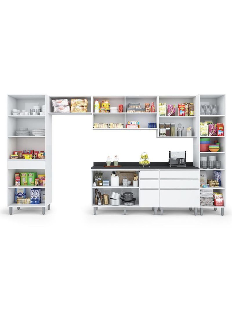 Armário de Cozinha Completa Top Class 7 Peças com 12 Portas