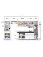 Armário de Cozinha Completa Top Class 7 Peças com 12 Portas