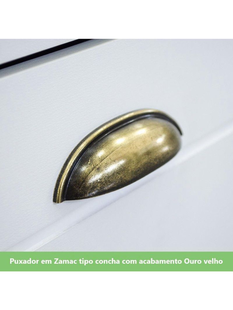 Cozinha Compacta 04 Peças com Aéreo Geladeira Amy Casa 812 Branco HP