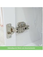 Cozinha Compacta 04 Peças com Aéreo Geladeira Amy Casa 812 Branco HP