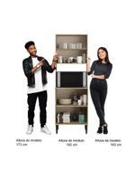 Torre Quente Carvalho com Preto Cozinha Arizona 2783 Carraro