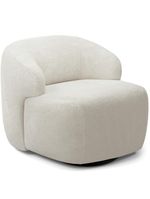 Poltrona Decorativa Orgânica Giratória Living Barolo L06 Bouclê Off White
