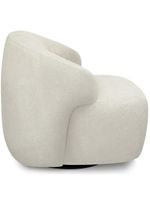 Poltrona Decorativa Orgânica Giratória Living Barolo L06 Bouclê Off White